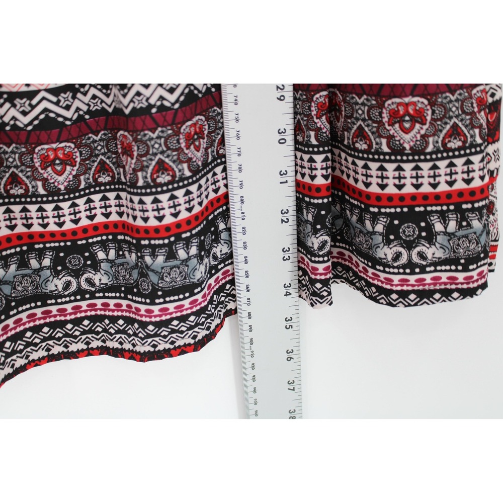 Feathers Dress Womens Large Boho Geometric Sleeveless Zip Pockets - Picture 3 of 8